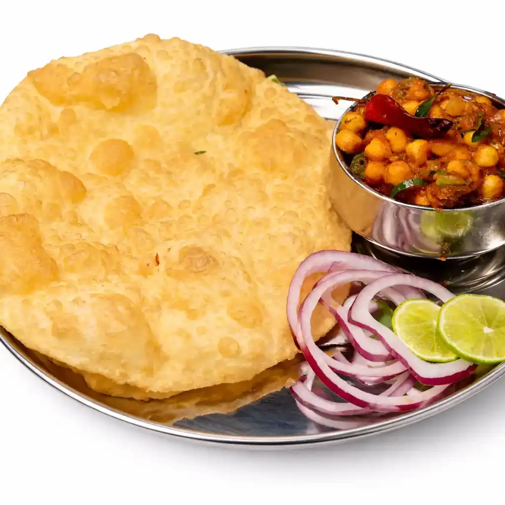 Poori with Channa Masala at Naga's South Indian Cuisine 